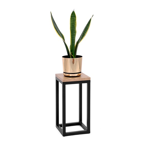 Kwietnik KAJA HOME KS-34 DREWNO S Czarny/Dąb