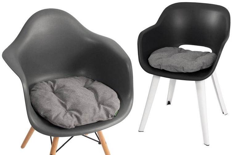 Poduszka na Krzesło KAMILA 40cm Jasny Szary