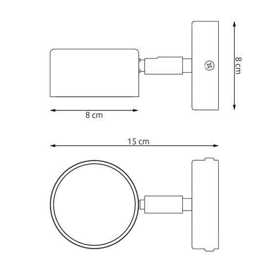 Kinkiet SORA K1 Czarny