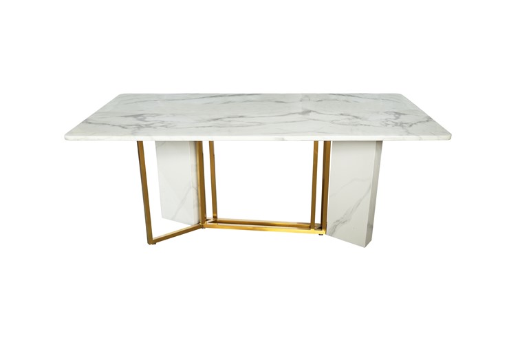 Stół MODIG M41 180x90 Biały/Złoty