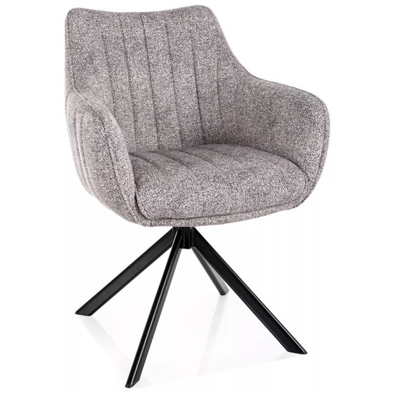 Krzesło AZALIA LEO Jasny Szary/Czarny Mat