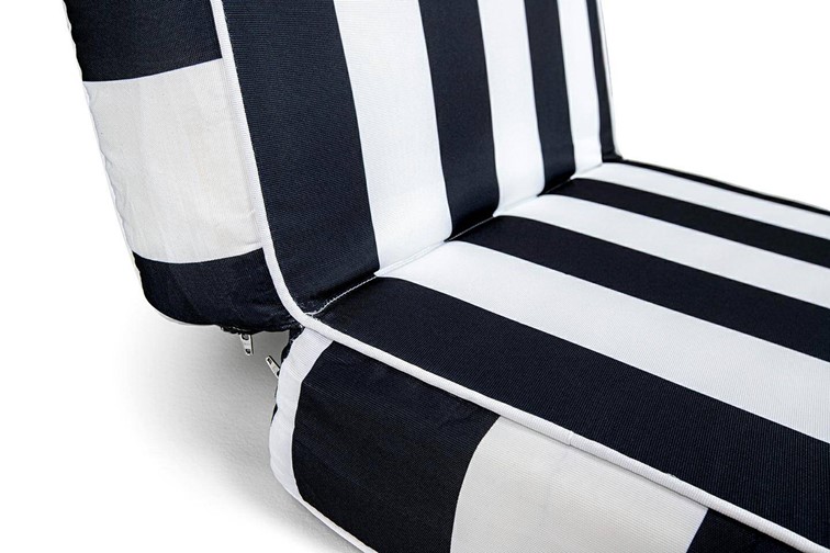 Materac Ogrodowy AZURE z Poduszką Biało/Czarna