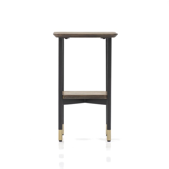 Stolik Maze L07-30 30x30x50 Czarny/Brązowy