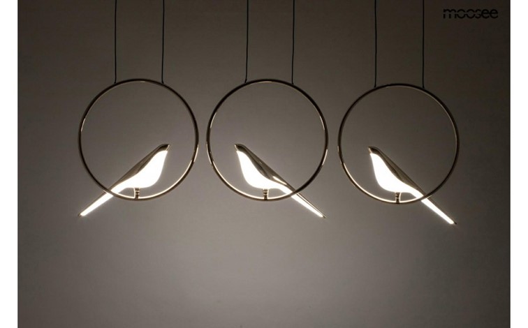 Lampa Wisząca BIRD LINE Złoty/Biały