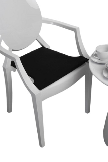 Poduszka na Krzesło Royal 42x44x1 Czarna