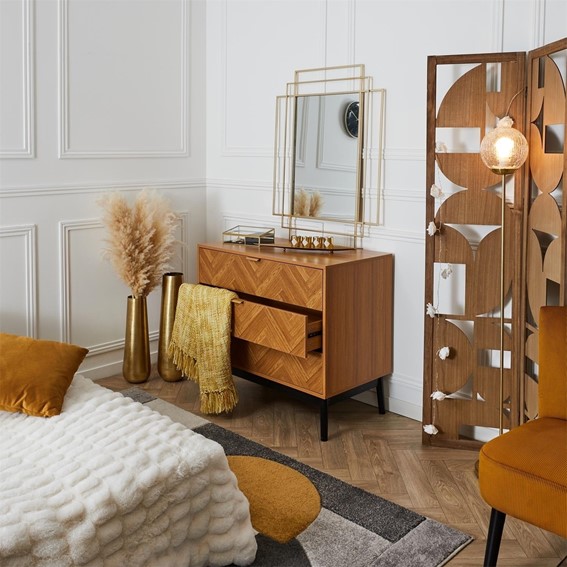 Komoda FELIX 3 Szuflady Naturalny