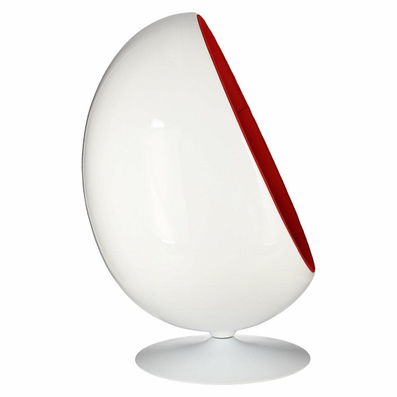 Fotel OVALIA CHAIR Biało-Czerwony