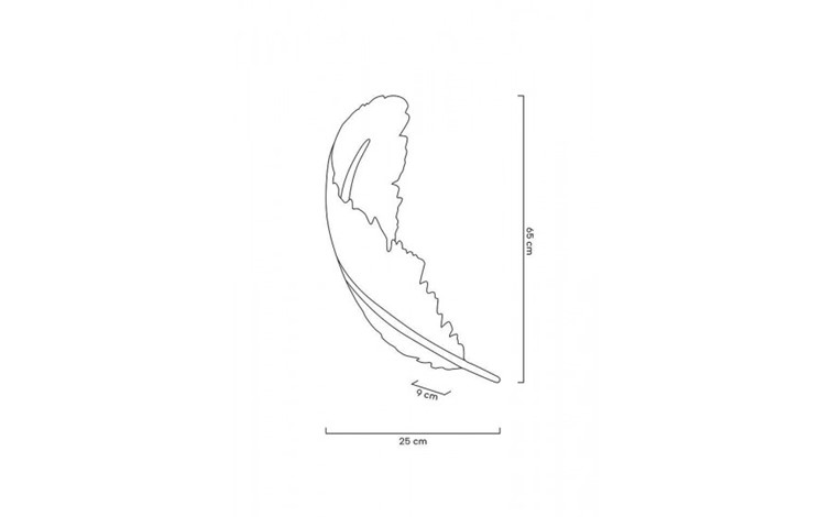 Lampa Ścienna PIÓRKO Biały/Złoty