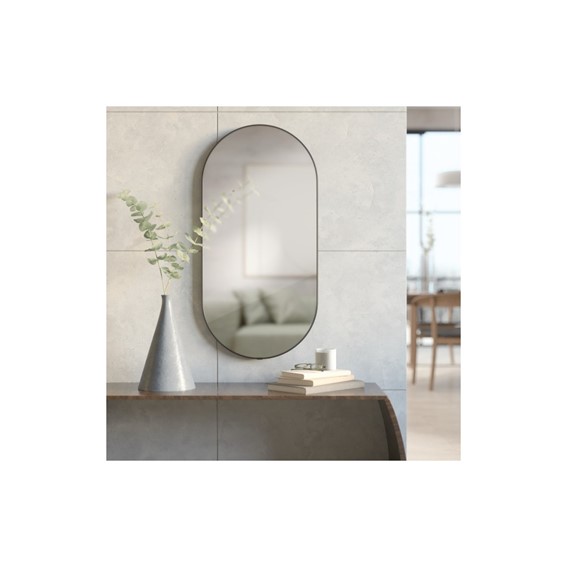 Lustro Ścienne HUBBA 36x18cm Tytan