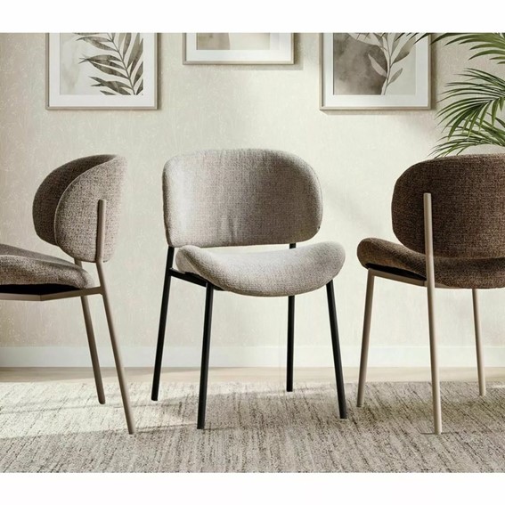 Krzesło KISO Noelle Beż/Czarny Mat