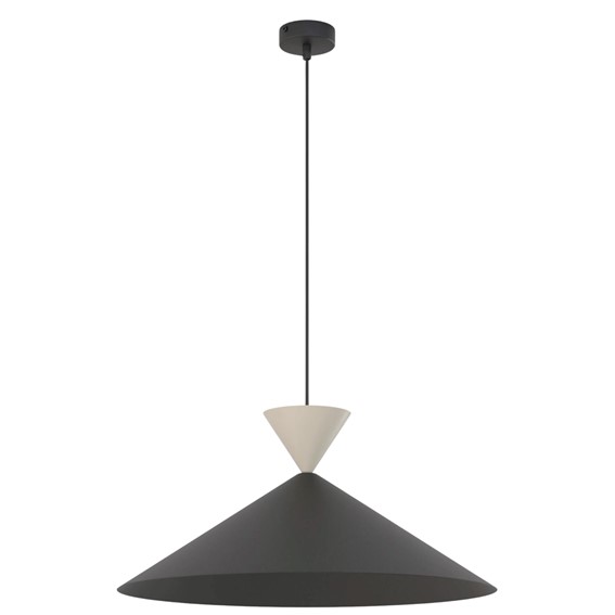Lampa Wisząca RALF 1L Czarny/Beżowy