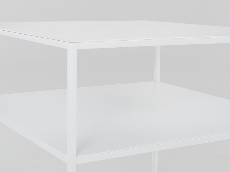 Stół Kawowy Tensio 2 Floor Metal 50x50 Biały