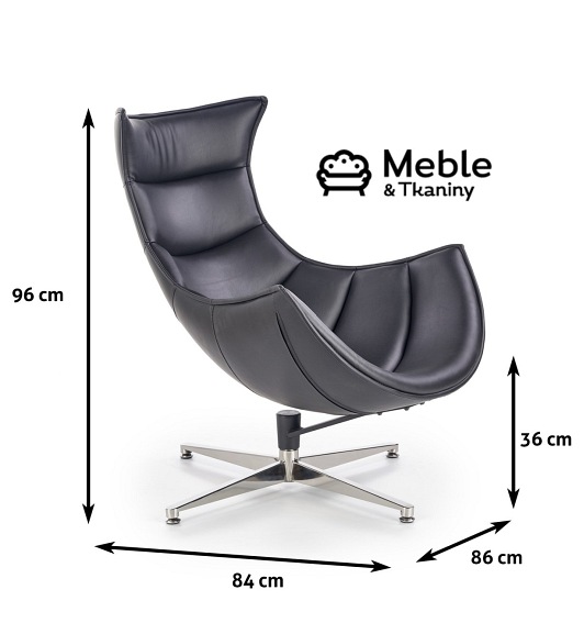 Fotel Wypoczynkowy LUXOR Czarny