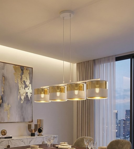 Lampa Wisząca LUX 4 Czarny/Złoty