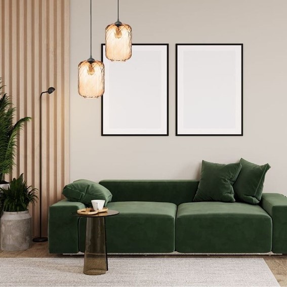 Lampa Wisząca ELIANNA 1S Czarny/Brązowy