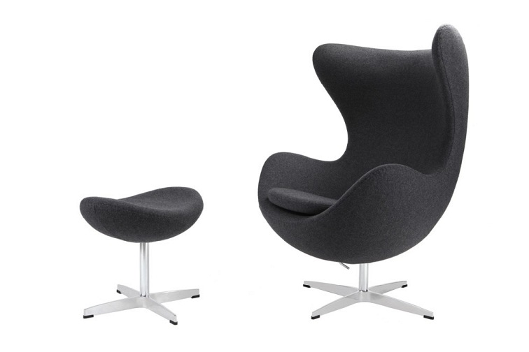 Podnóżek Jajo szary ciemny kaszmir 41 Premium