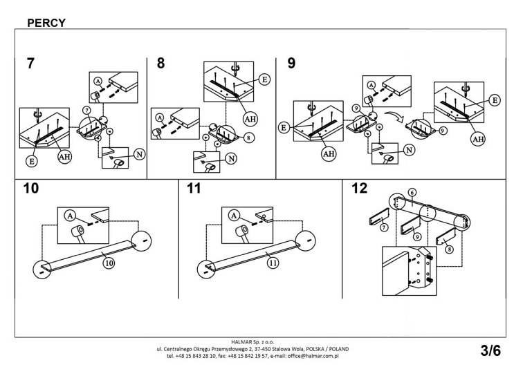 Łóżko PERCY 160X200 Popiel
