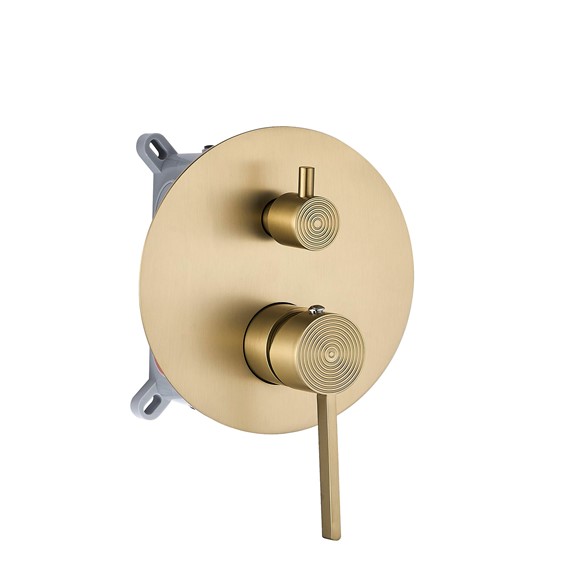 Zestaw Natryskowy Podtynkowy FOSTER + BOX Złoty Szczotkowany