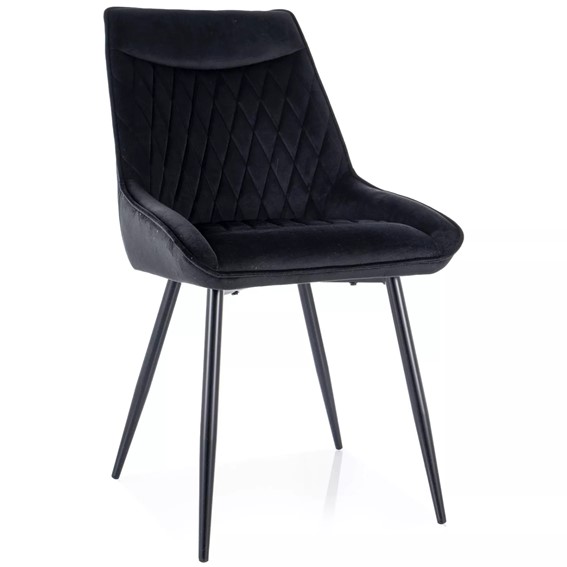 Krzesło AGAT Velvet Czarny Mat/Czarny Bluvel 19