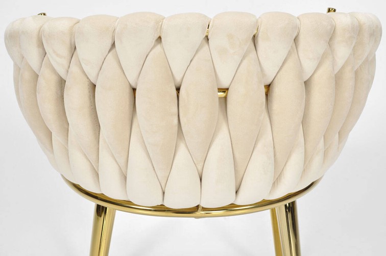 Krzesło ROSA Złoty/Beżowy