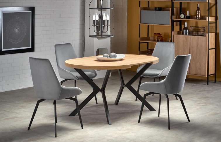 Stół Rozkładany PERONI (100x250)x100 Dąb Złoty