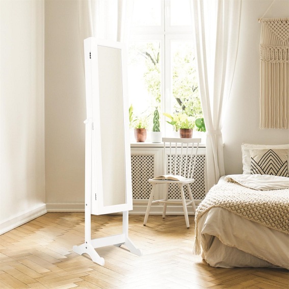 Lustro z Organizatorem Hermosa XL Biały