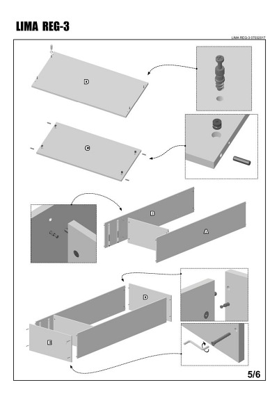 Regał LIMA REG3 Dąb Sonoma/Biały