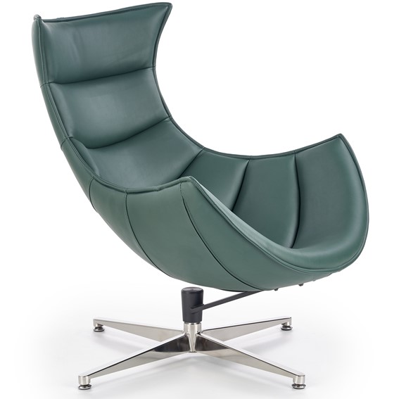 Fotel Wypoczynkowy LUXOR Chrom/Zielony