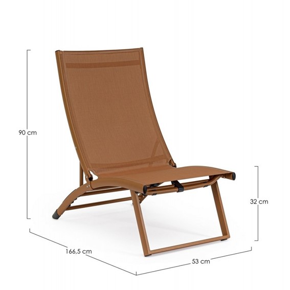 Leżak Ogrodowy TAYLOR Brązowy