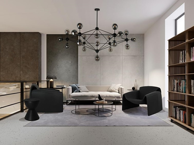 Stołek TAMBURO 43cm Czarny