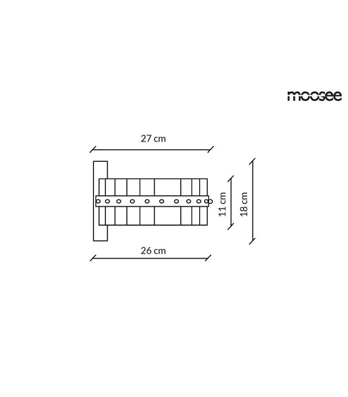 Lampa Ścienna SATURNUS WALL Złota