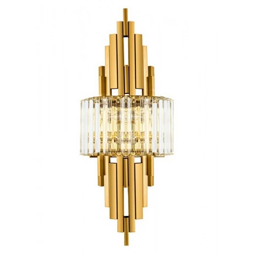 Lampa Ścienna TOWERS Złoty/Transparentny