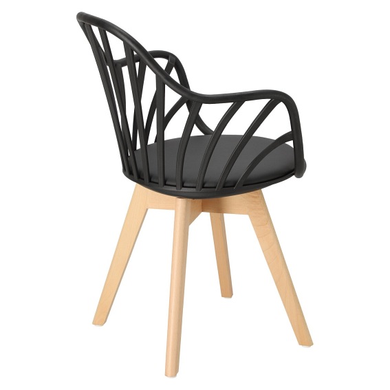 Krzesło z Podłokietnikami Sirena 57x58x84 Czarny