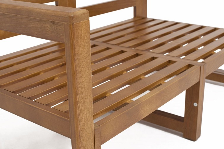 Sofa Ogrodowa MALTA 2-Osobowa Brązowy/Szary