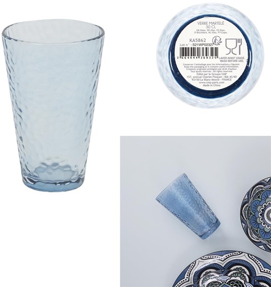 Szklanka ZEKRIT Niebieska 300ml