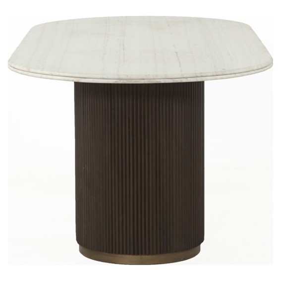 Stół Jadalniany MAYFIELD 210x100cm Brązowy/Biały