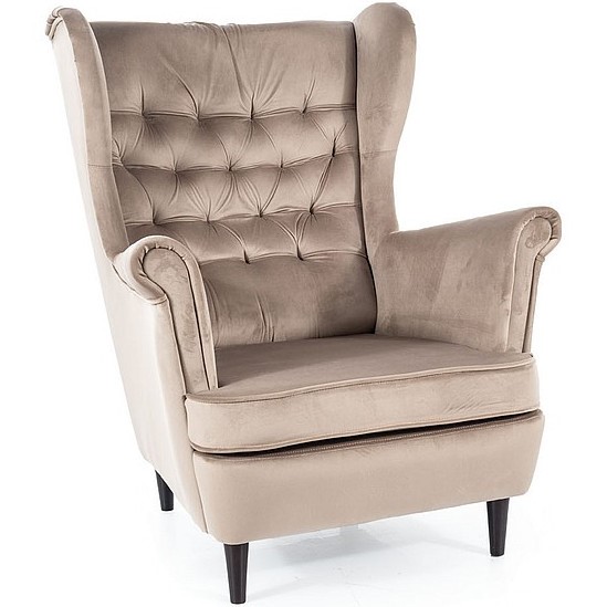 Fotel HARRY Velvet Ciemny Beż Bluvel 40