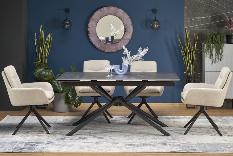 Stół Rozkładany VITORINO (160-220)x90 Czarny