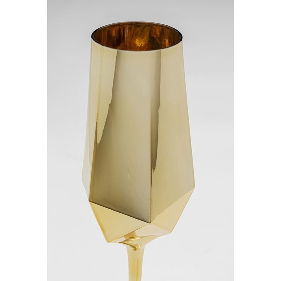 Komplet (4 szt.) Kieliszek do Szampana DIAMOND 365ml Złoty