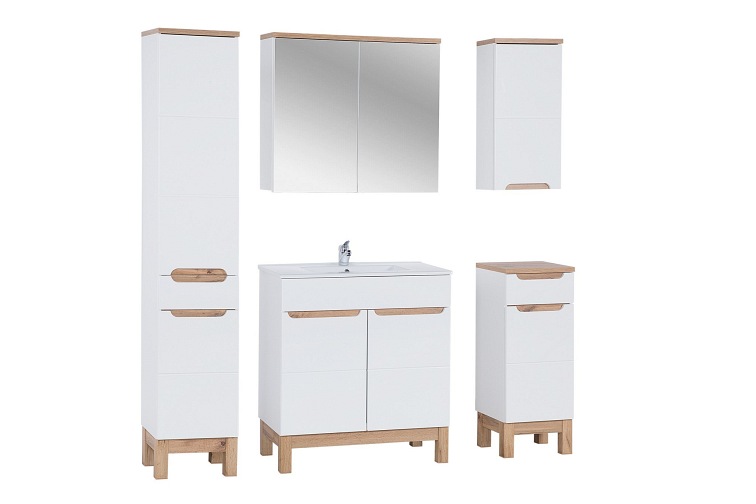 Szafka z Szufladą 2D Bali White 800 33x35x187 Biały