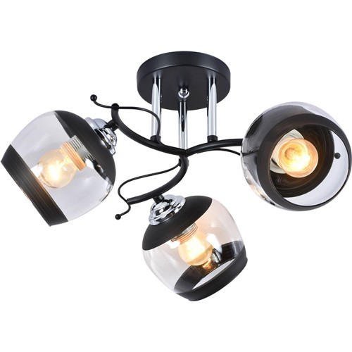 Żyrandol ALEMRIA 3 Czarny/Srebrny