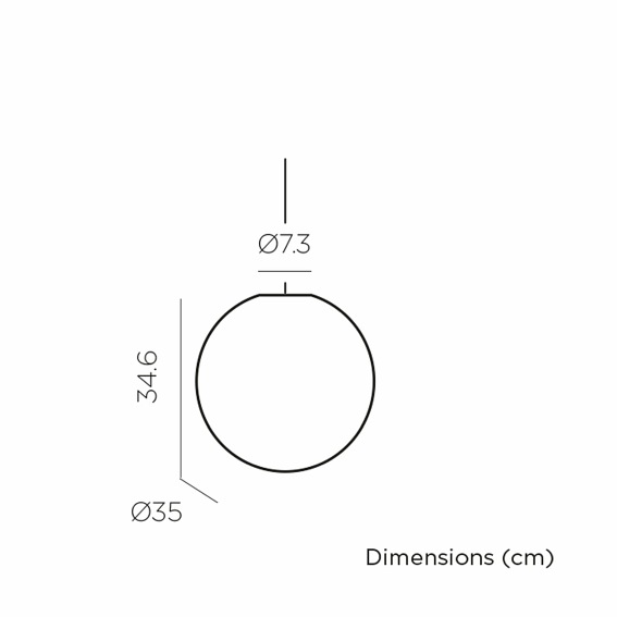 Lampa Wisząca PIANETA 35 CABLE HANG Biały