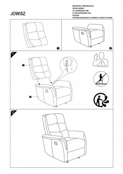 Fotel Rozkładany JOWISZ Velvet Granatowy Bluvel 86