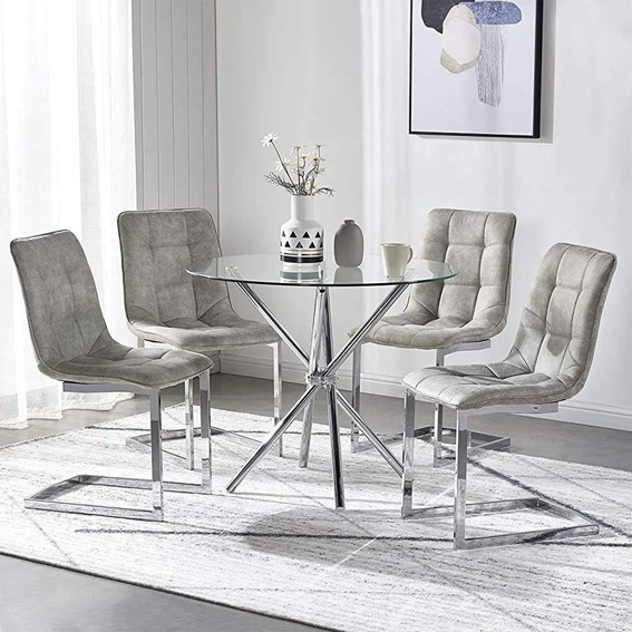 Stół TROY Fi90cm Chrom