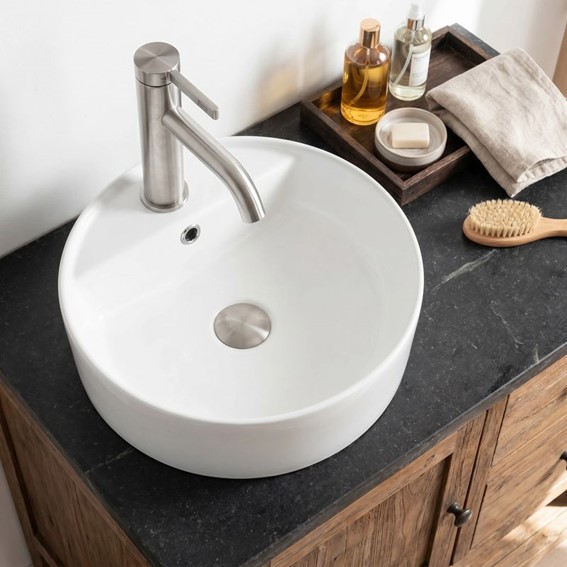 Bateria Umywalkowa RIVO Nikiel Szczotkowany