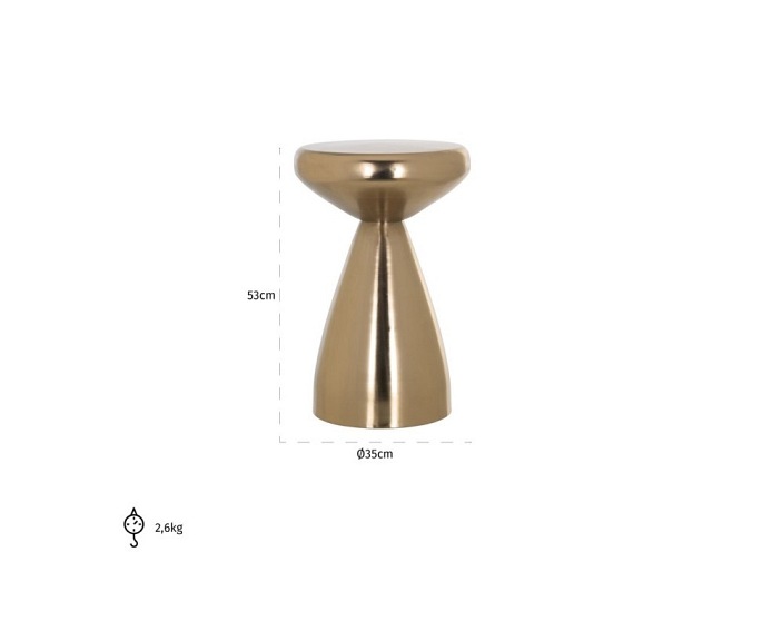 Stolik ARLO 35 cm Złoty