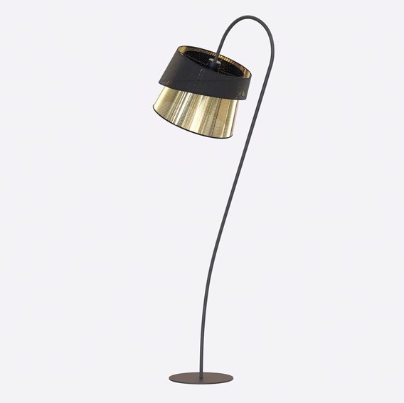 Lampa Podłogowa CANVA LP1 Czarny/Złoty