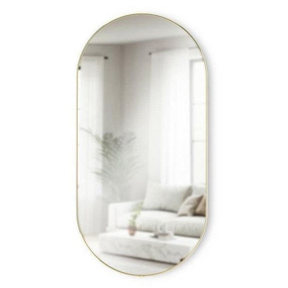 Lustro Ścienne HUBBA 36x18cm Mosiądz