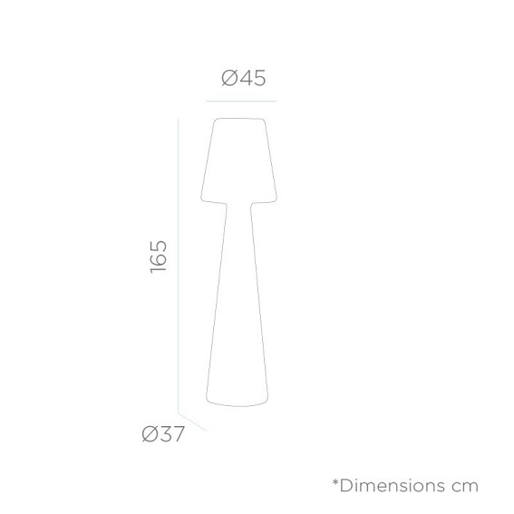 Lampa Podłogowa LOLA 165 CABLE Biały