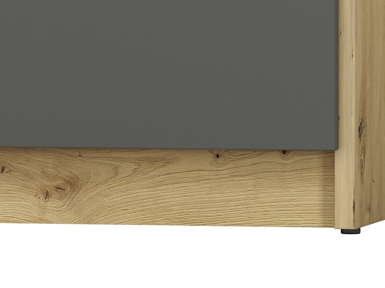 Regał FINI 05 Biały/Szary/Dąb